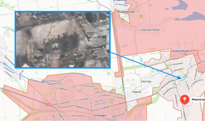 Ukraińska jednostka schwytała rosyjskich żołnierzy w centrum Mirnogradu.