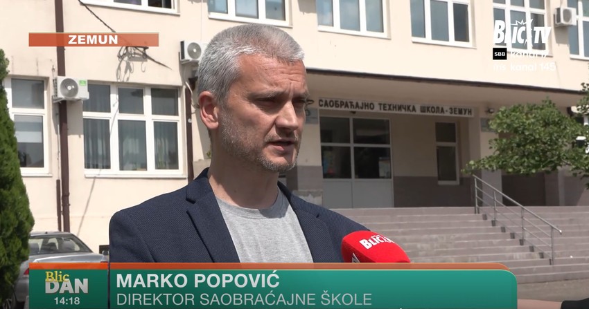 Marko Popović, direktor Saobraćajno tehničke škole u Zemunu