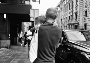 Miloš Timotijević sa sinom