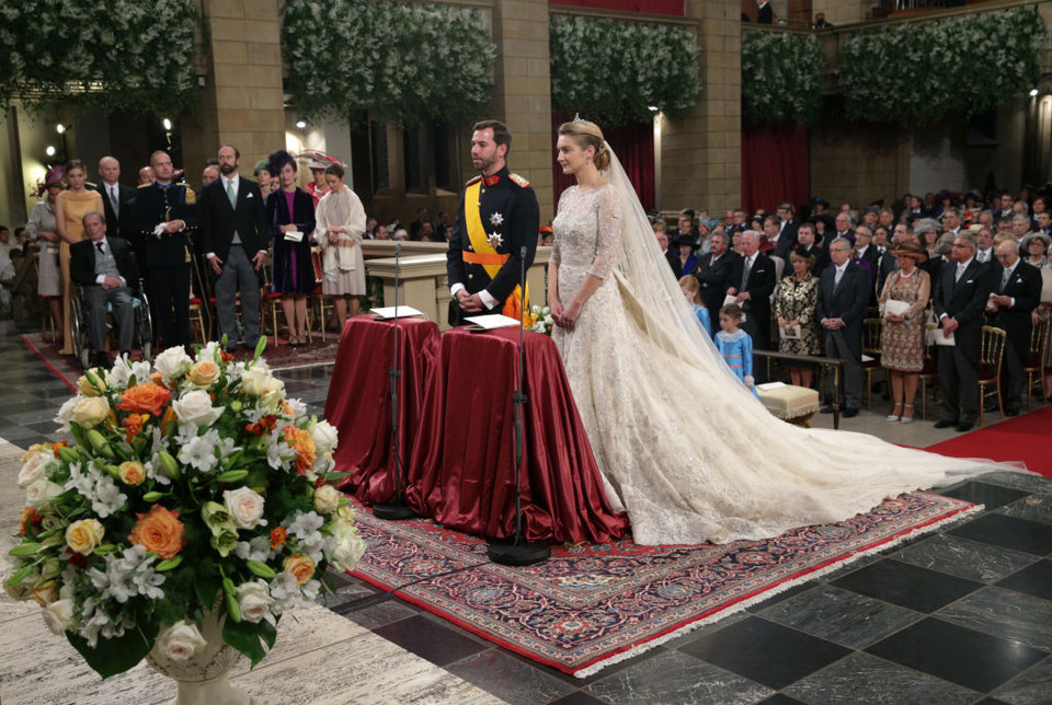 Książę Wilhelm i księżna Stefania w dniu ślubu