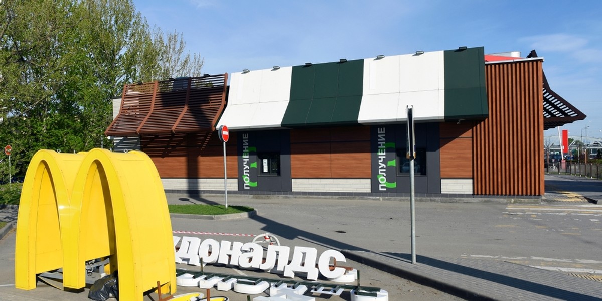 Jedna z zamkniętych restauracji McDonald's w Moskwie