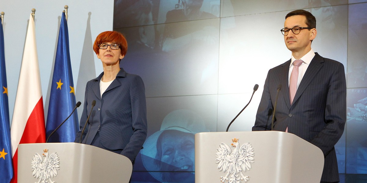 Elżbieta Rafalska i Mateusz Morawiecki