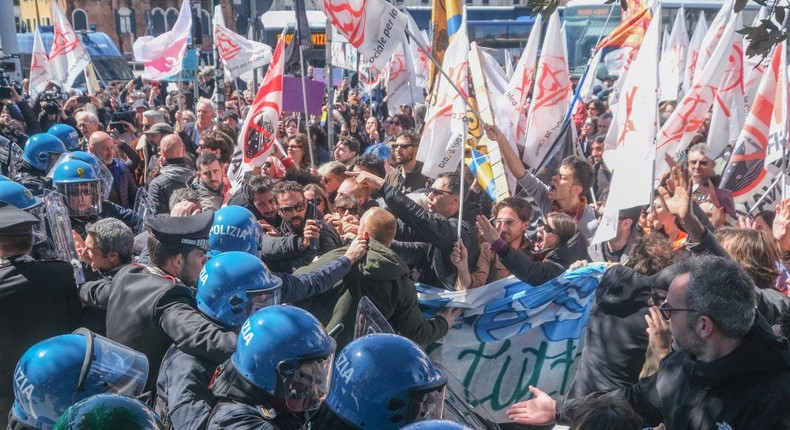 Riot police appeared in the city after the fee was introduced.Getty Images News/Getty Images