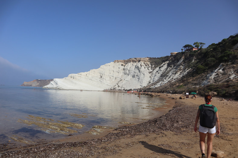 Schody Tureckie - plaża w okolicy Agrigento o poranku