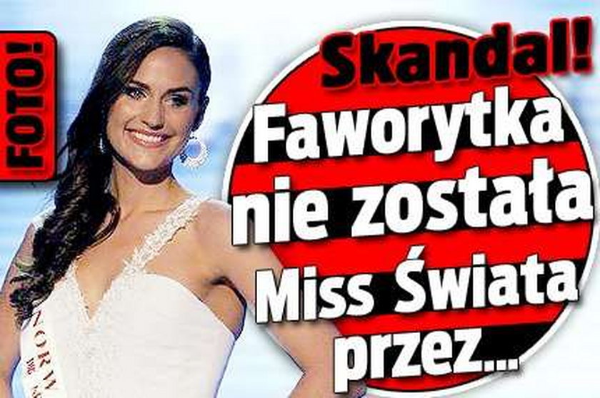 Skandal! Faworytka nie została Miss Świata przez... FOTO!