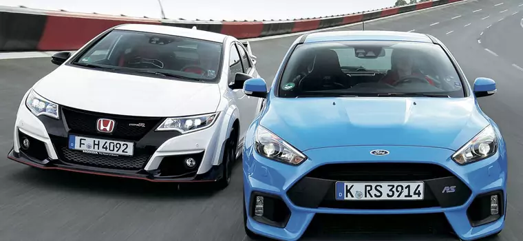 Honda Civic Type R kontra Ford Focus RS - który hot-hatch jest lepszy na torze?