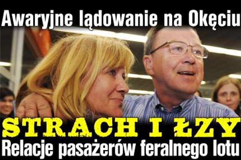 Awaryjne lądowanie na Okęciu. Strach i łzy pasażerów