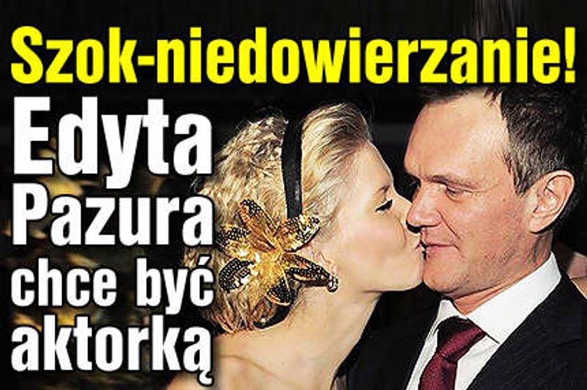 Żona Pazury chce być aktorką