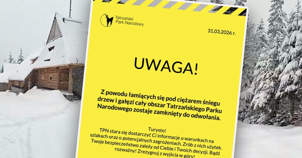 Tatrzański Park zamknięty: lawiny i śnieg sparaliżowały Tatry