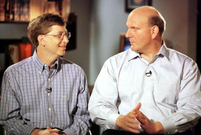 Steve Ballmer z Billem Gatesem