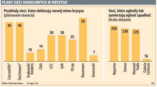 Plany sieci handlowych w kryzysie