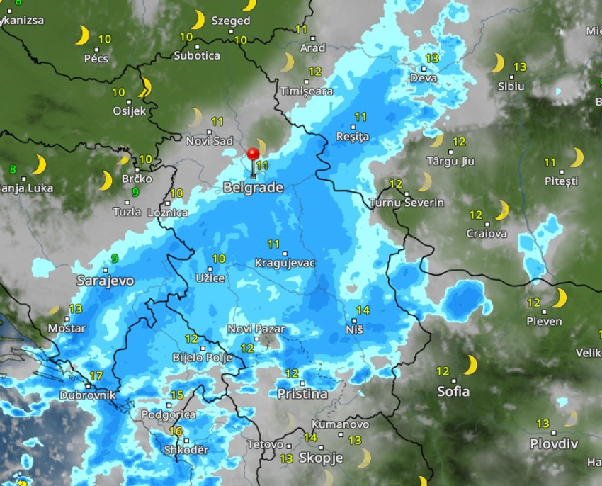 Radarski snimci u 19h