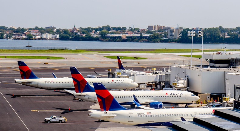 Touring Delta Air Lines' new terminal at LaGuardia Airport.
