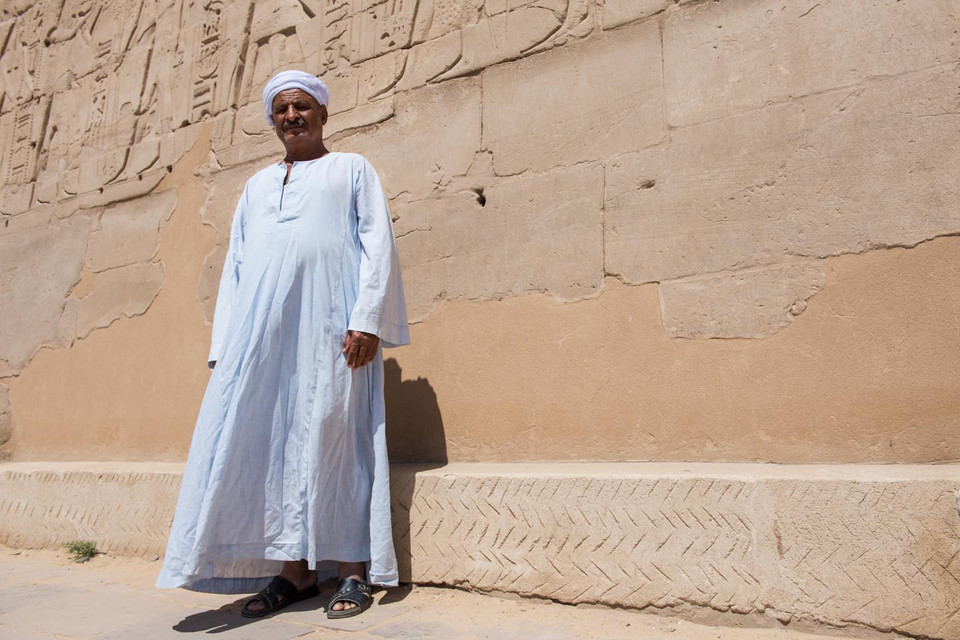 Strażnik w świątyni w Karnaku