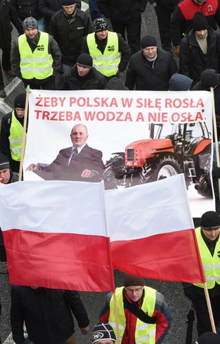 Rolniczy protest w Warszawie