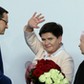 Mateusz Morawiecki, Beata Szydło i Jarosław Kaczyński podczas wieczoru wyborczego PiS na Nowogrodzkiej. 26.05.2019 r.