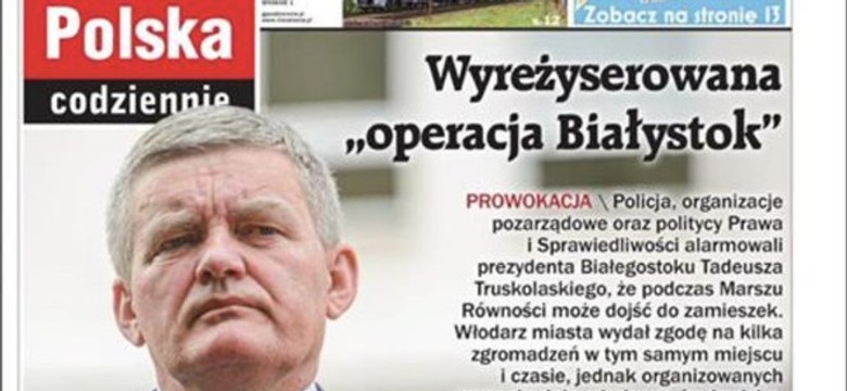 "Gazeta Polska Codziennie" pomyliła prezydenta Białegostoku z wiceprezydentem Rzeszowa