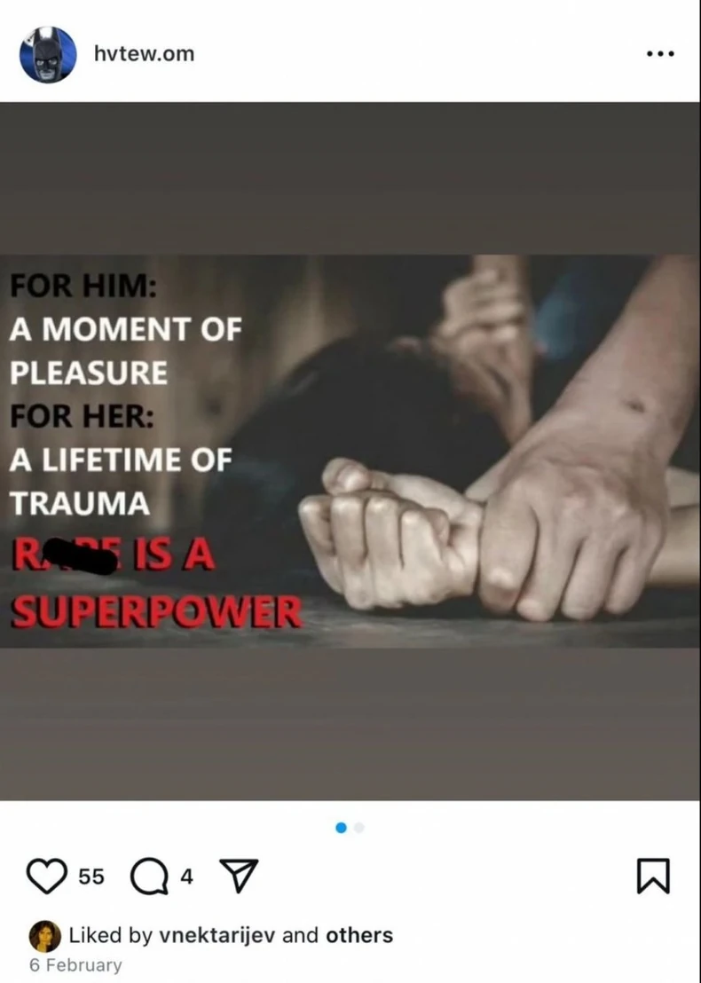 Skandalozna objava na Instagramu