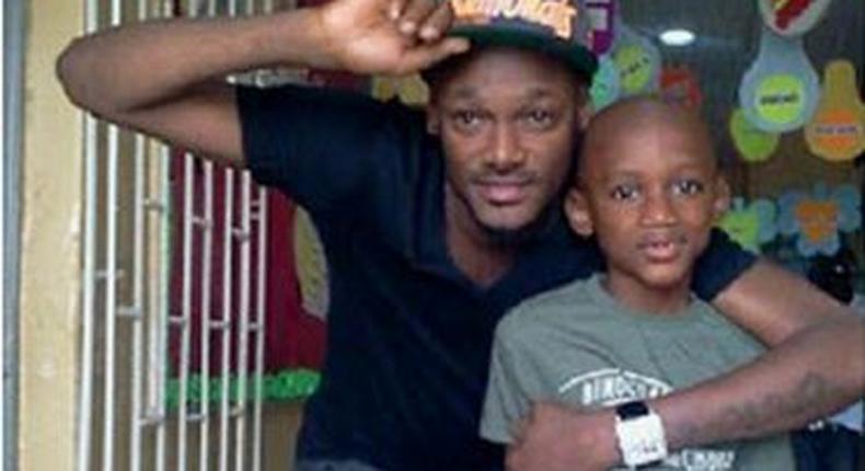 2face Idibia with his son Nino 