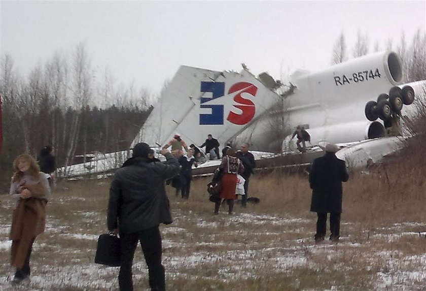 Awaryjne lądowanie Tu-154 w Rosji. 2 ofiary, dziesiątki rannych