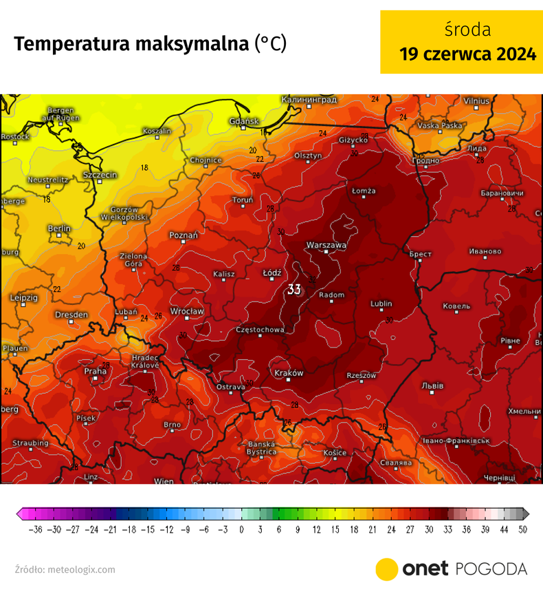 W środę temperatura sięgnie nawet 33 st. C