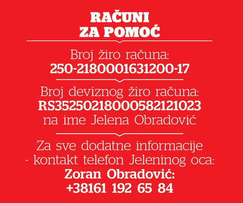 Šestogodišnjoj Jeleni Obradović iz Sonte potrebna je pomoć