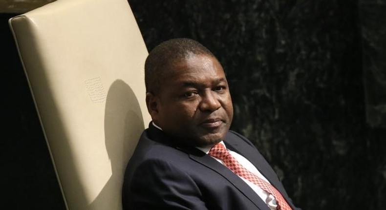 President Filipe Jacinto Nyusi of Mozambique waits to address attendees during the 70th session of the United Nations General Assembly at the U.N. Headquarters in New York, September 28, 2015. REUTERS/Carlo Allegri