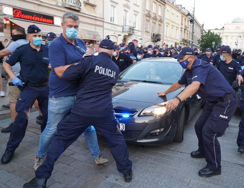 Protest w obronie zatrzymanego aktywisty