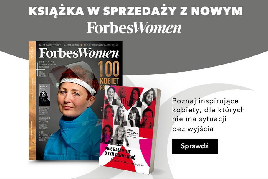 Grudniowy numer Forbes Women z książką Joanny Przetakiewicz "#Nie bałam się o tym rozmawiać"