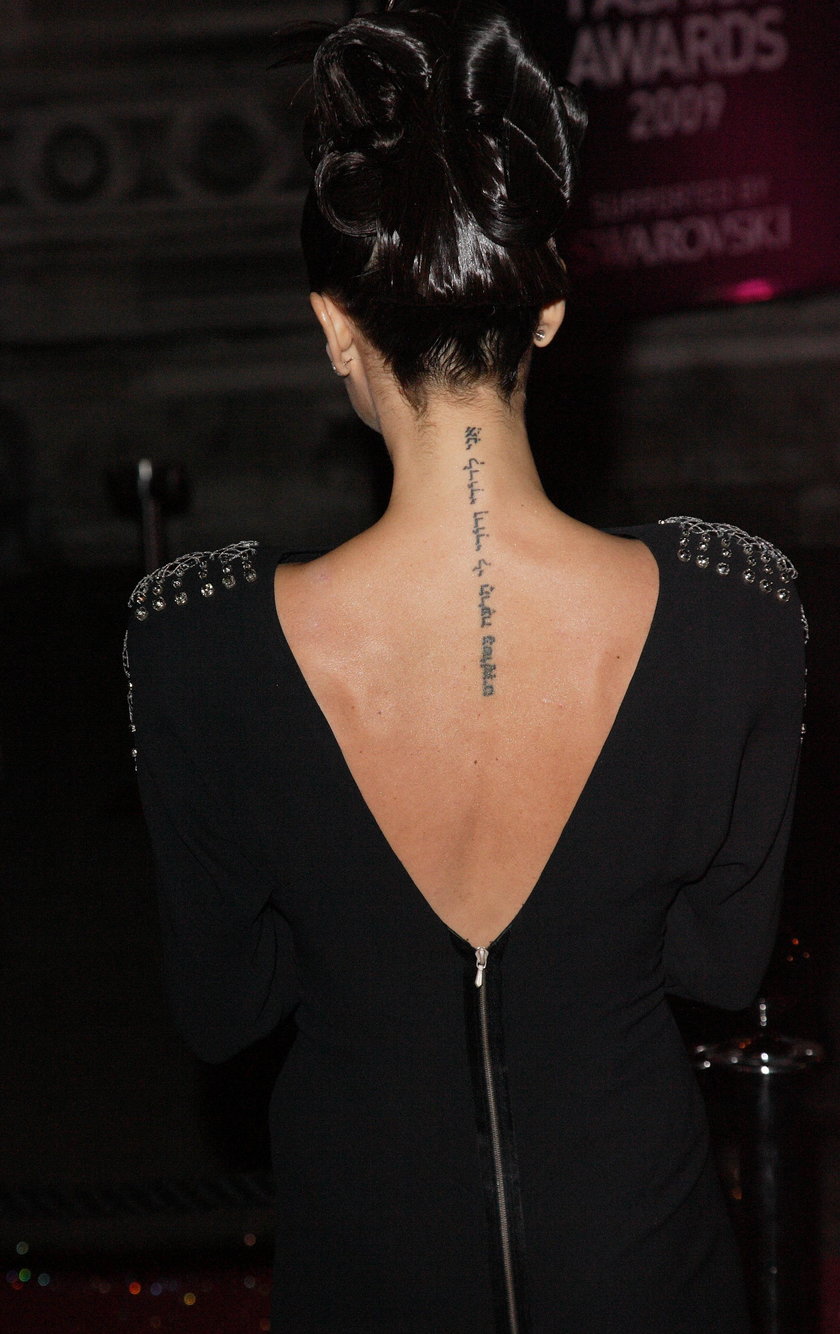 Victoria Beckham tatuaż