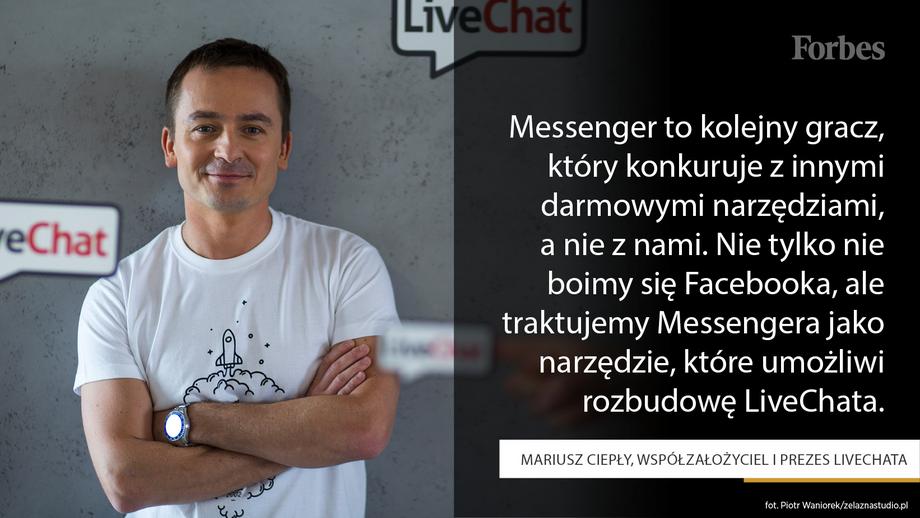 Mariusz Ciepły, współzałożyciel i prezes LiveChata 