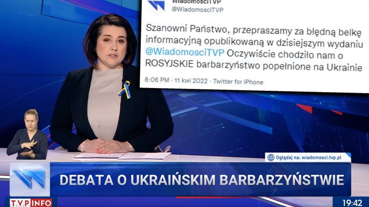 Pomyłka "Wiadomości" dotycząca Ukrainy. Telewizja Polska przeprasza