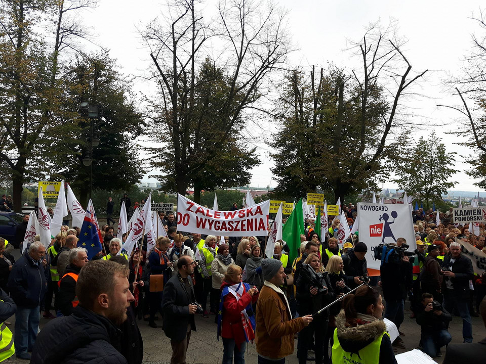 Protest nauczycieli w Szczecinie