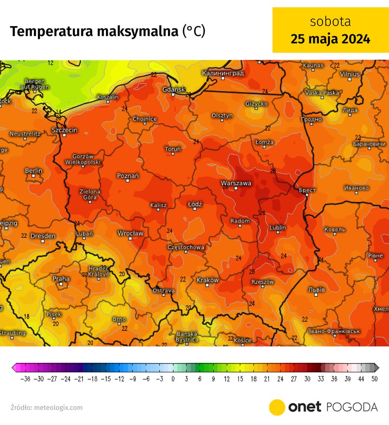 Sobota będzie bardzo ciepła, a miejscami wręcz gorąca