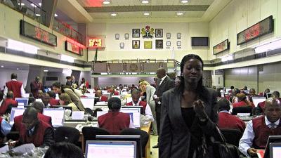 Nigerian stock market trading floor