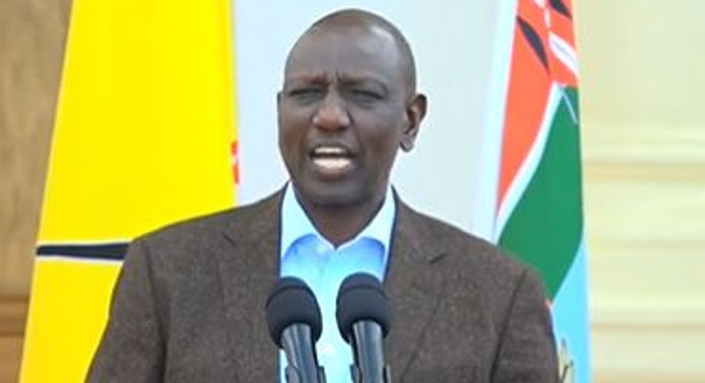 President William Ruto addressing the press from state House on Sunday, April 02.