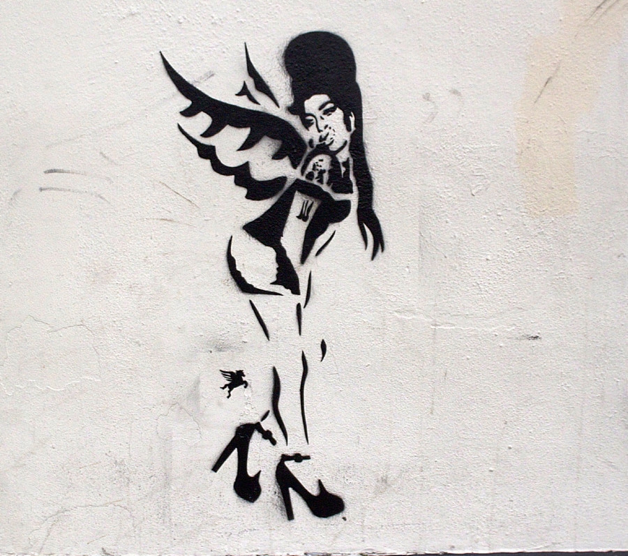Amy Winehouse w stylu Banksy'ego