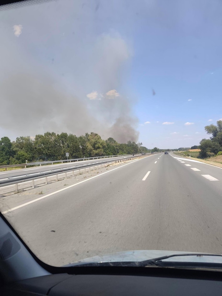 Požar pored auto-puta kod Umčara