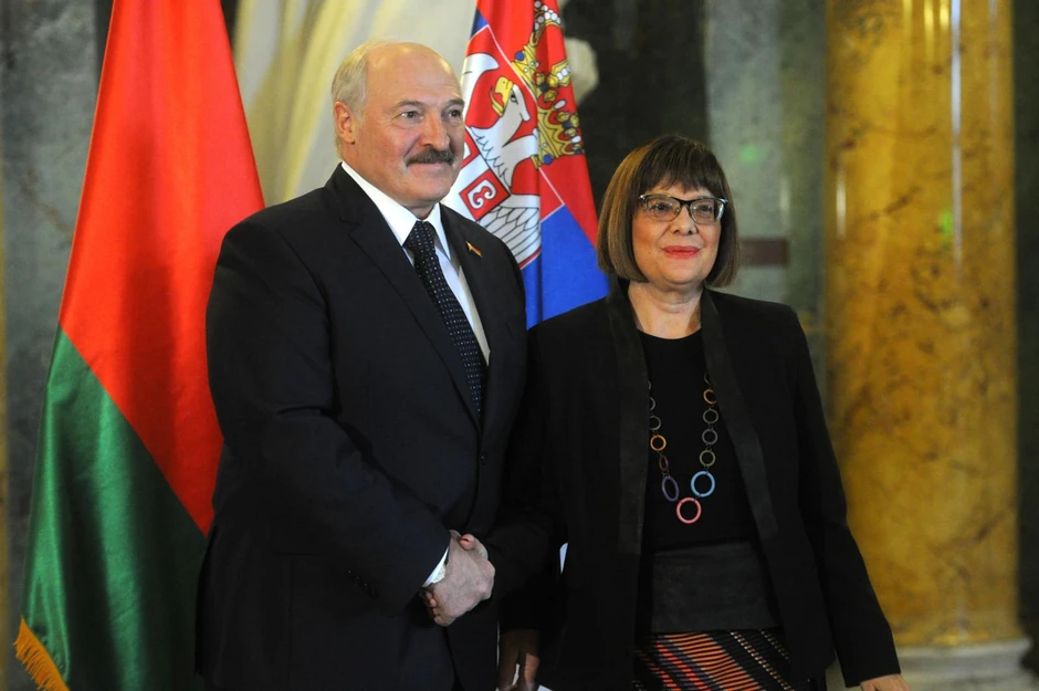 Maja Gojković i Aleksandar Lukašenko