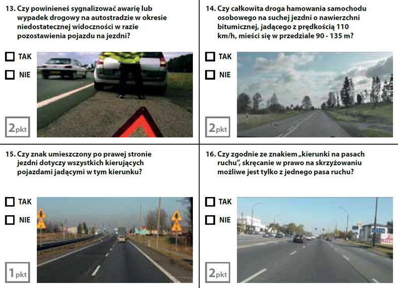 Egzamin teoretyczny na prawo jazdy - zestaw 3