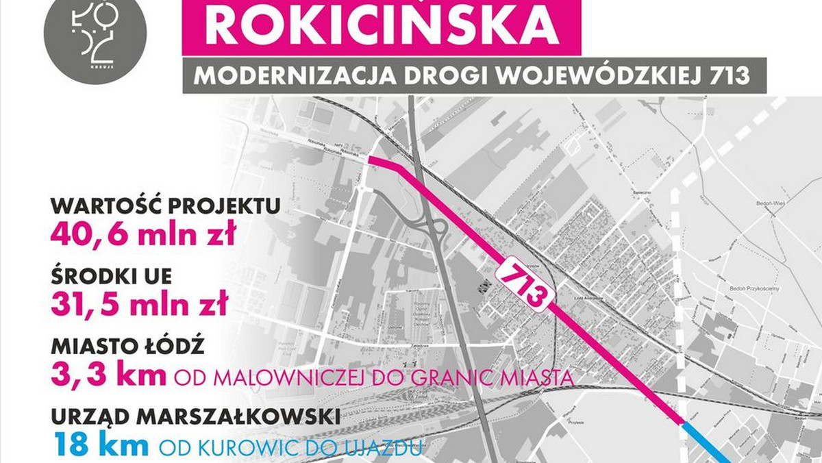 Prace mają ruszyć wiosną, potrwają około dwóch lat. Za nieco ponad 40 milionów złotych Rokicińska zostanie gruntownie wyremontowana na odcinku od Malowniczej do granic miasta.