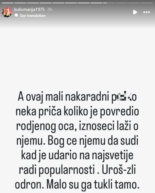 "Iznosio je laži o rođenom ocu, Bog će da mu sudi!" Elitarkina majka udrila na Uroša Stanića