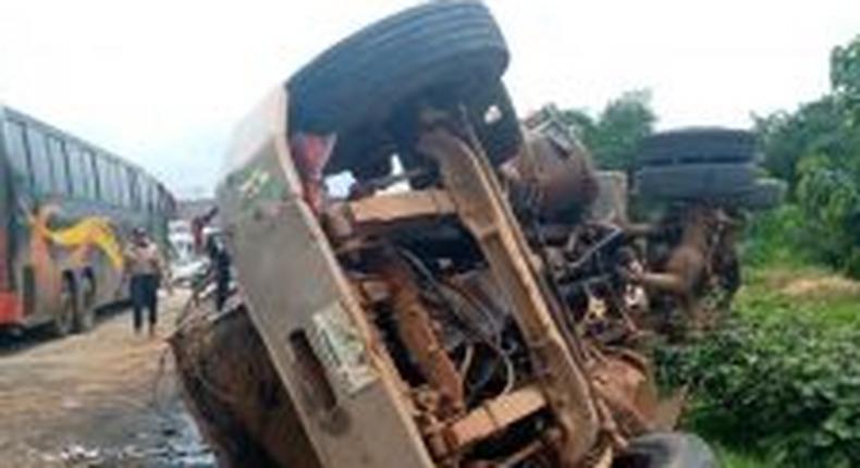 Scene of the accident at Obosi in Anambra [NAN]