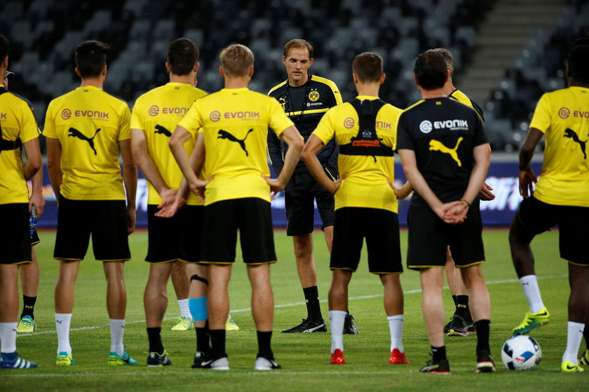 Łukasz Piszczek i Thomas Tuchel przed meczem z Legią Warszawa