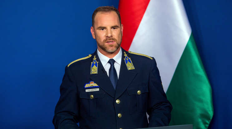Gál Kristóf ORFK szóvivő adott tájékoztatást a tegnapi rendőrgyilkosságról / Fotó: Police.hu