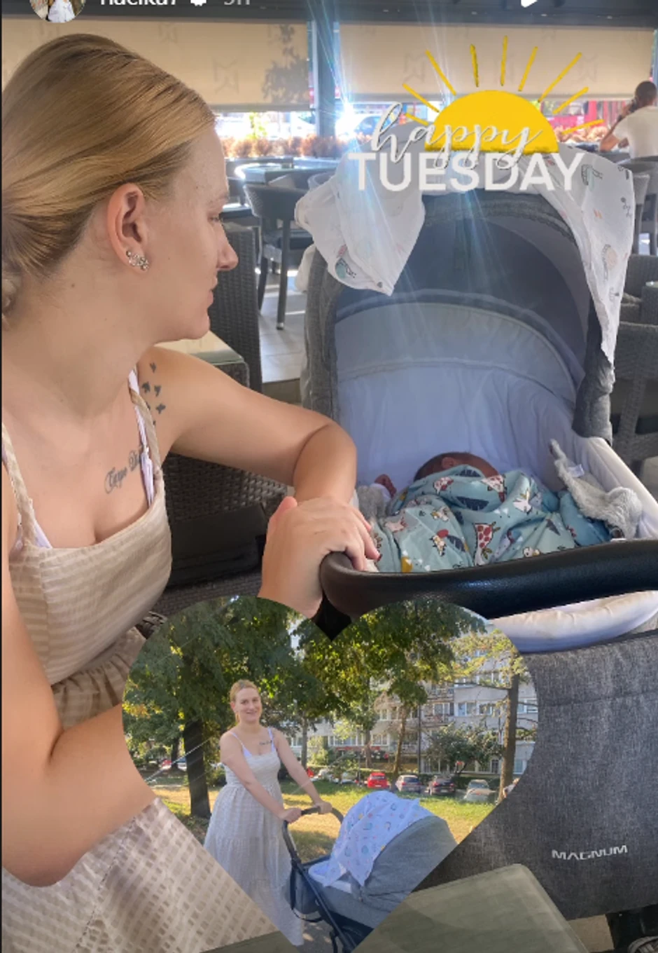 Nataša Kovačević u šetnji sa sinom