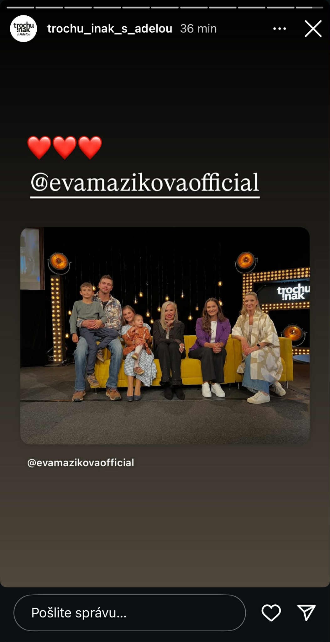 Vinczeová zareagovala srdiečkami.