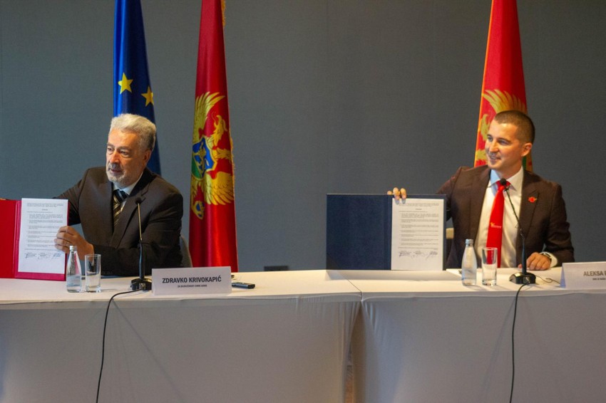 Potpisan koalicioni sporazum o novoj vladi Crne Gore