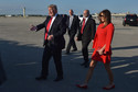 Melania Trump i Donald Trump na lotnisku w West Palm Beach