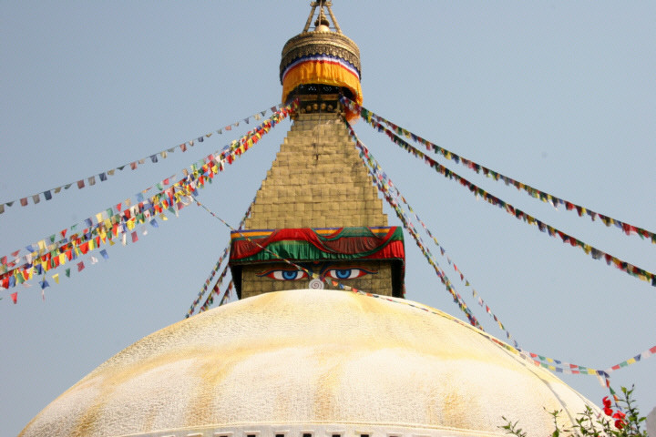 Nepal - Kathmandu, wszystkowidzące oczy Buddy